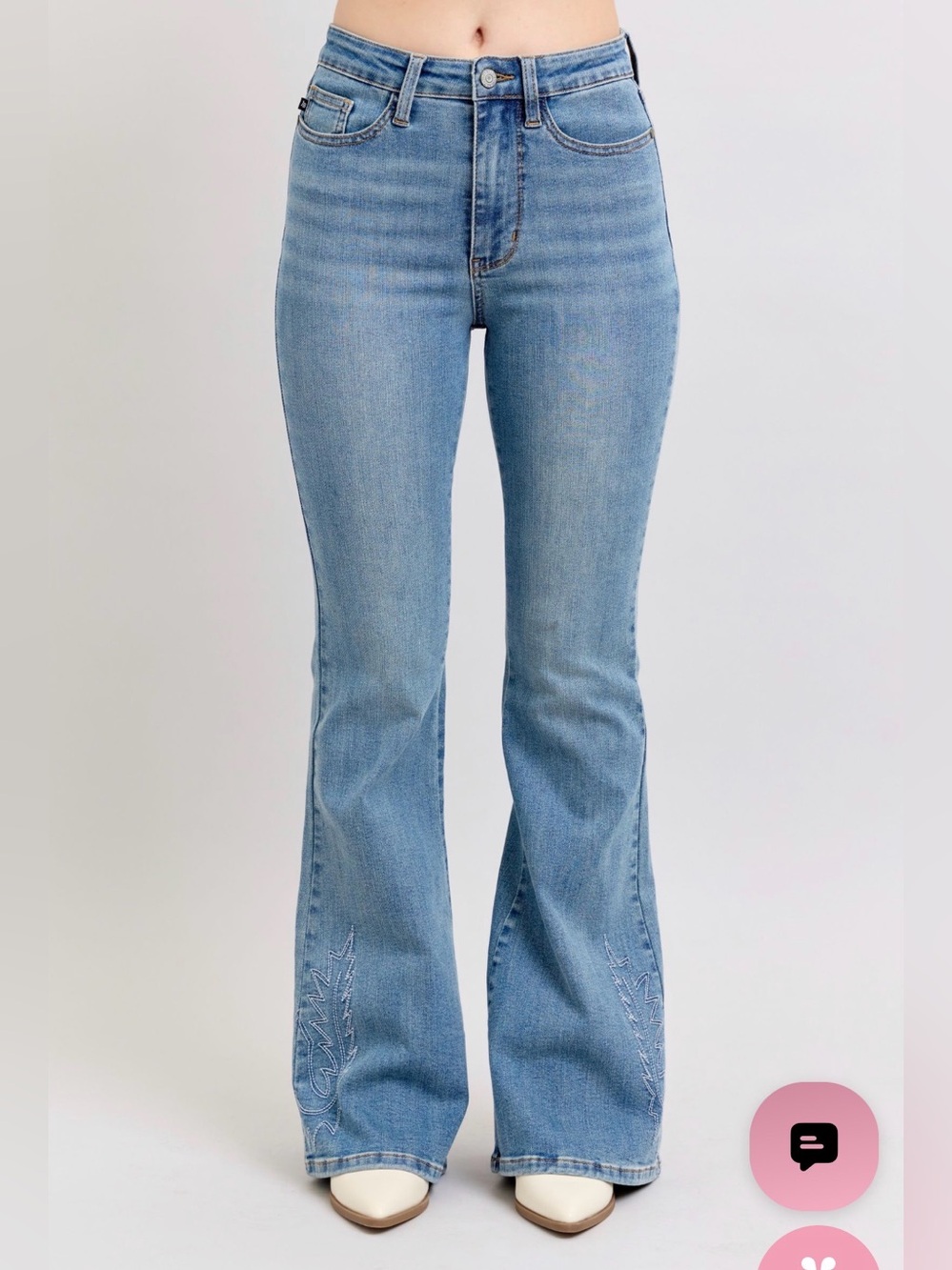 Judy Blue Western Embroidered High Waist Flare Jeans JB88606 - Size 15/32 NWT - Picture 8 of 13